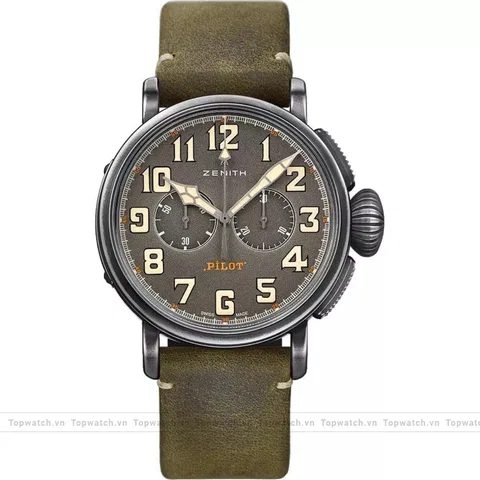 Zenith Pilot 11.2430.4069/21.C773 Type 20 Chronograph Watch 45mm