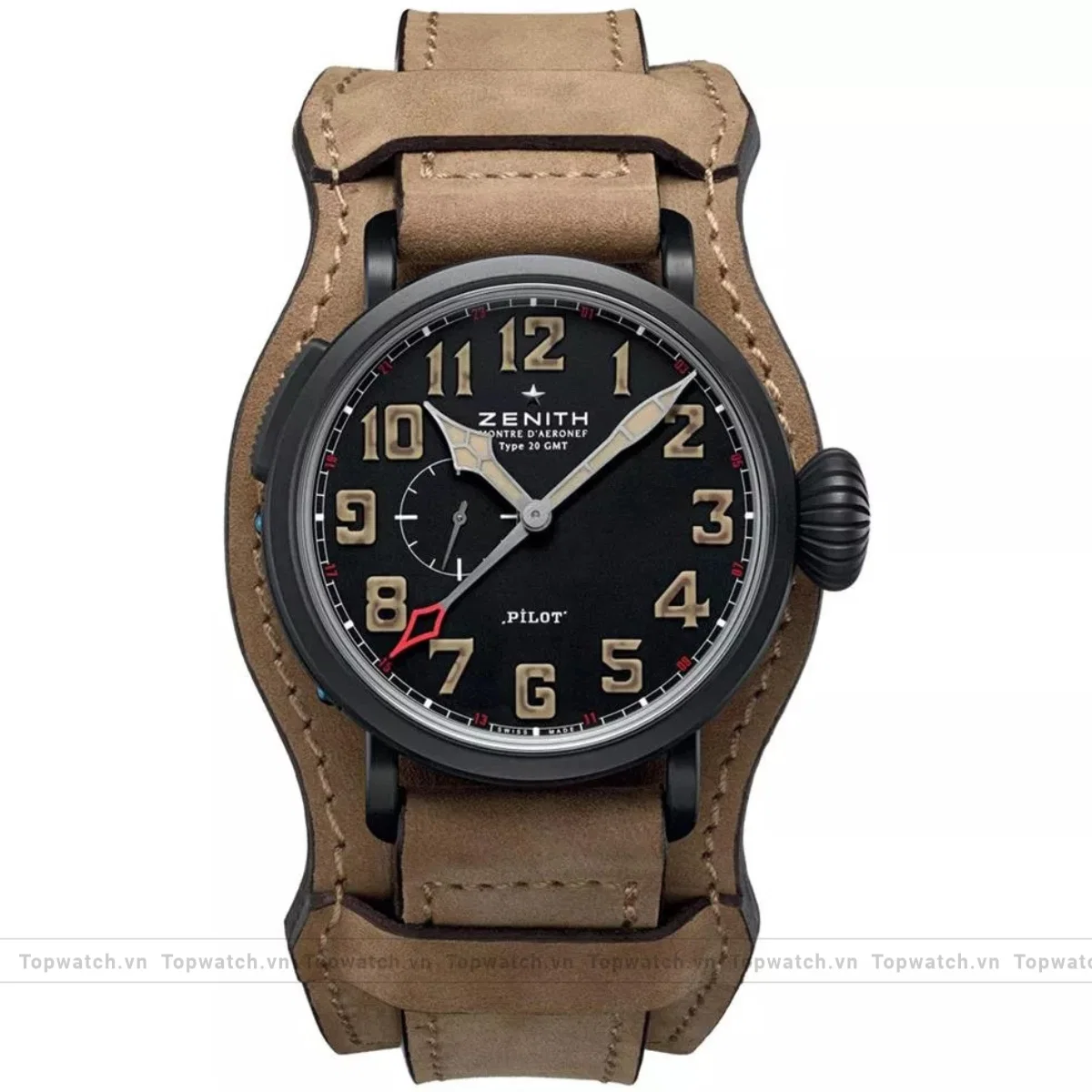 Zenith Pilot 96.2431.693/21.C738 Mens Leather Sapphire Brown 48mm Zenith Pilot 96.2431.693/21.C738 Mens Leather Sapphire Brown 48mm