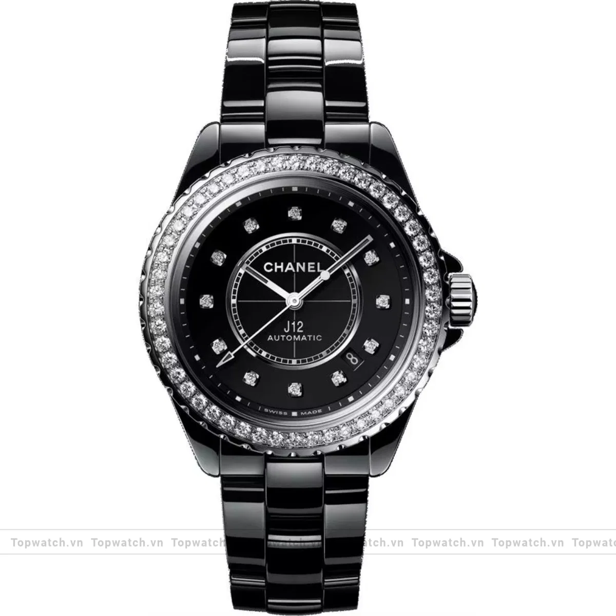Chanel J12 H6526 Diamond Bezel Watch 38mm Chanel J12 H6526 Diamond Bezel Watch 38mm
