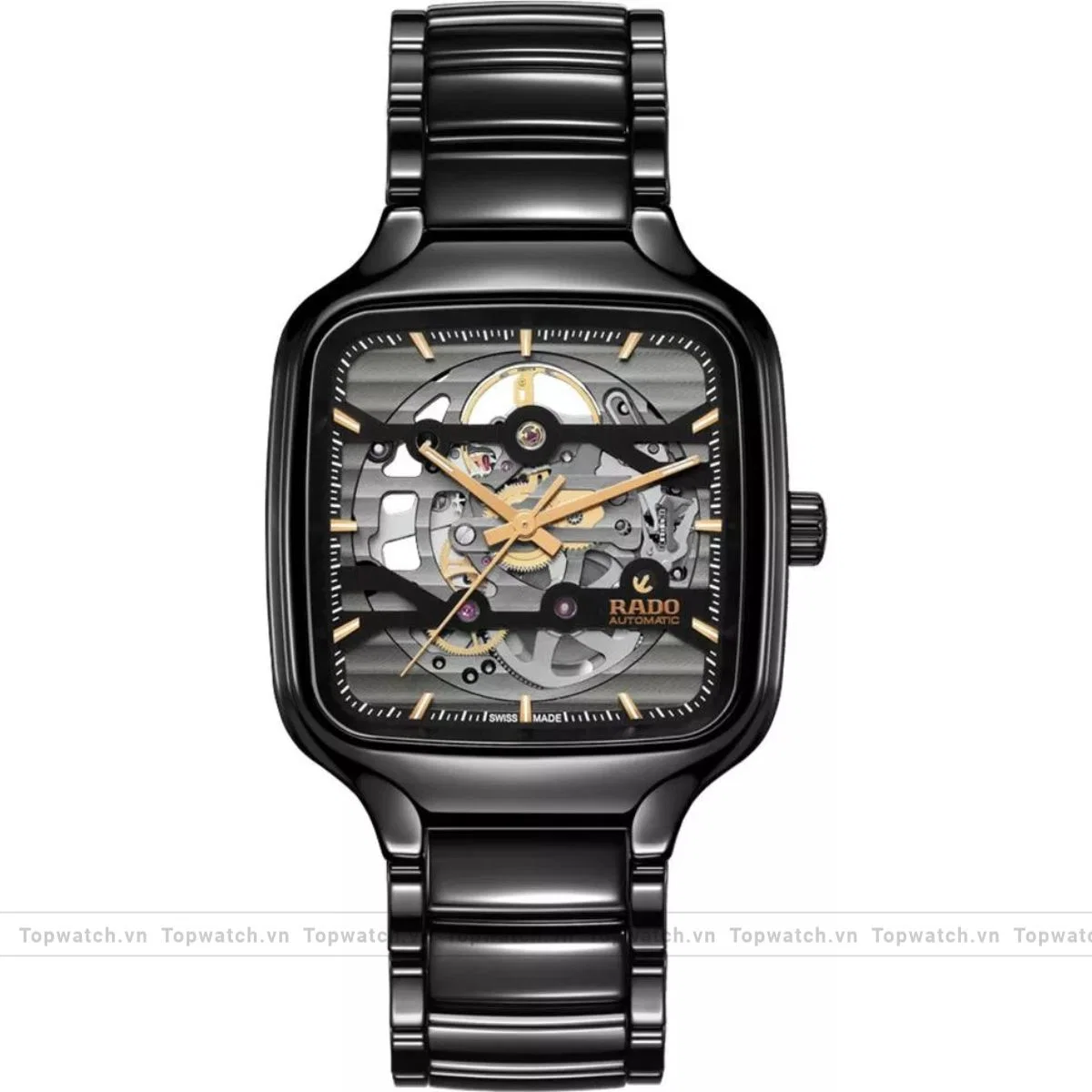 Rado True Square R27124162 Automatic Skeleton Watch 38mm Rado True Square R27124162 Automatic Skeleton Watch 38mm