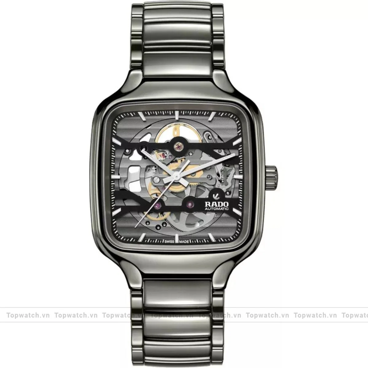 Rado True Square R27125152 Automatic Skeleton Watch 38mm Rado True Square R27125152 Automatic Skeleton Watch 38mm