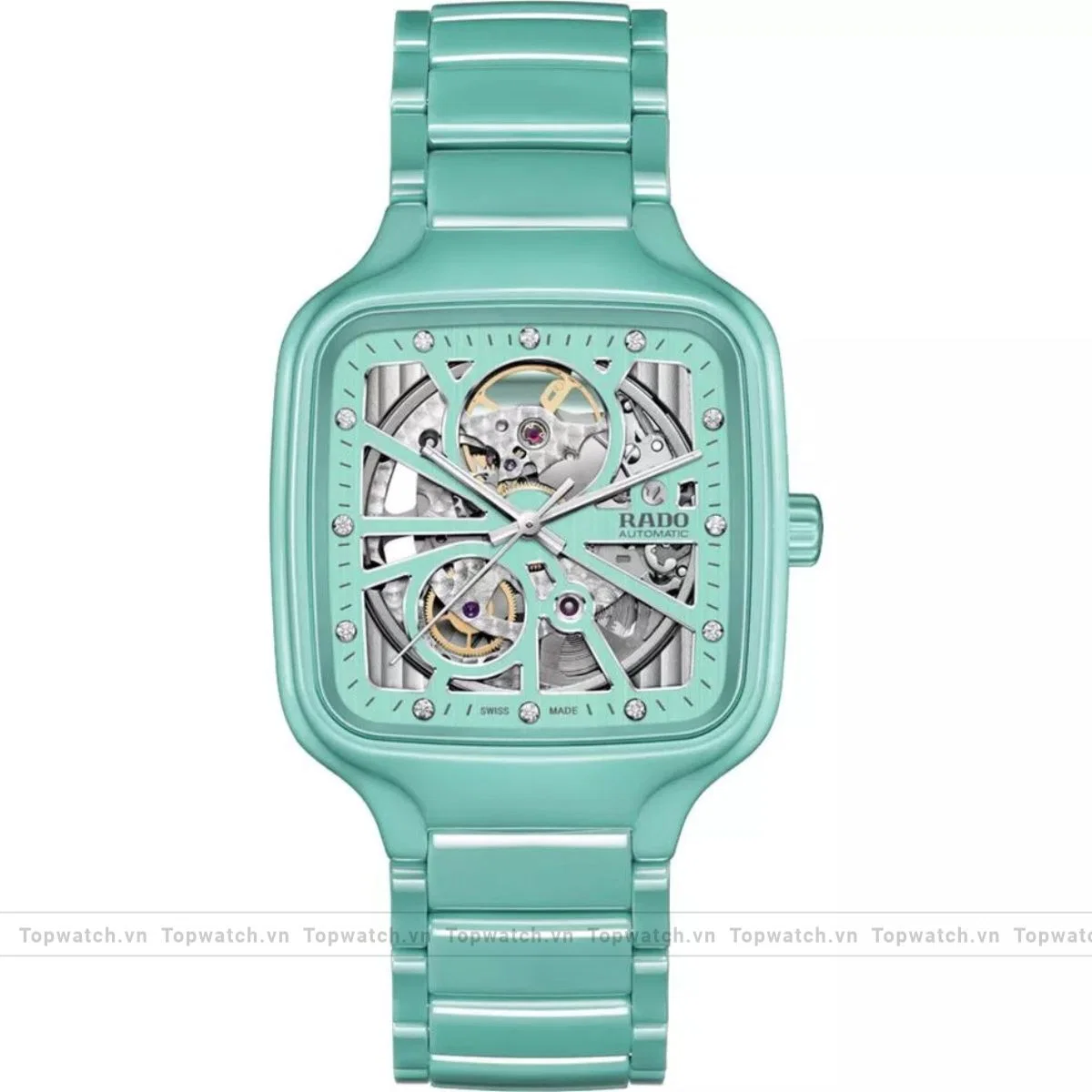 Rado True Square R27176712 Open Heart Diamonds Limited Edition Watch 38mm Rado True Square R27176712 Open Heart Diamonds Limited Edition Watch 38mm