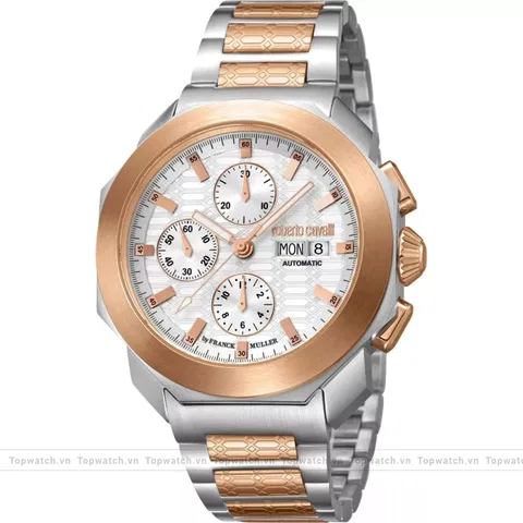 Roberto Cavalli Geometry & Octagon GMLFA9IFABNFM346 Automatic Watch 44mm