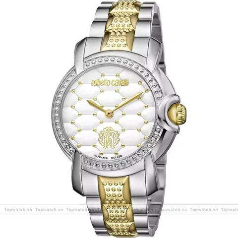 Roberto Cavalli Quilted RV1L019M0146 White Watch 36mm