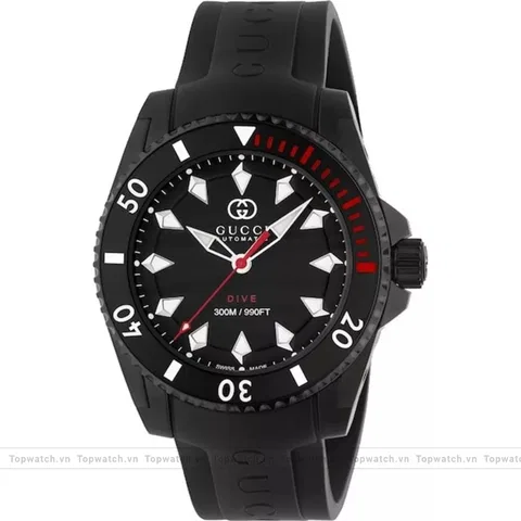Gucci Dive YA136361 Black - Tone Automatic Watch 40mm