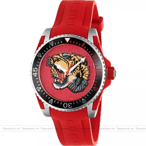 Gucci Dive YA136315 Tiger Motif Watch 40mm