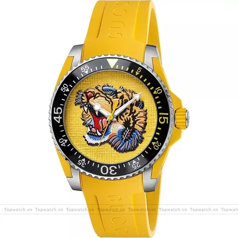 Gucci Dive YA136317 Embroidered Tiger Watch 40mm
