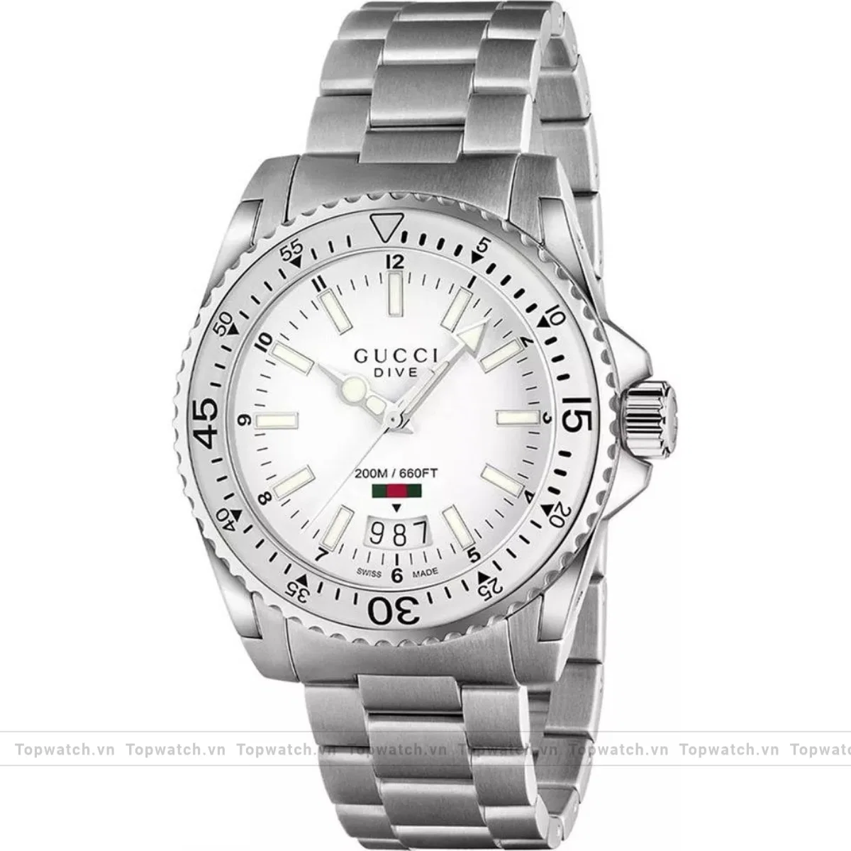 Gucci Dive YA136302 White Men's Watch 40mm Gucci Dive YA136302 White Men's Watch 40mm