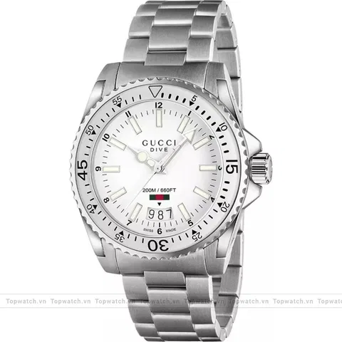 Gucci Dive YA136302 White Men's Watch 40mm
