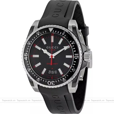 Gucci Dive YA136303 Black Rubber Watch 40mm