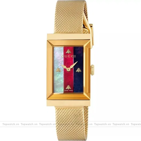 Gucci G-Frame YA147410 Gold Watch 21x34mm
