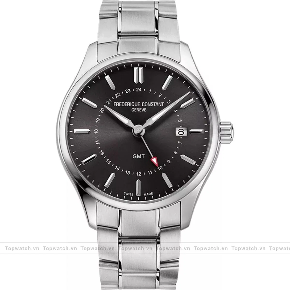Frederique Constant Classics FC-252DGS5B6B Quartz GMT Watch 40mm Frederique Constant Classics FC-252DGS5B6B Quartz GMT Watch 40mm