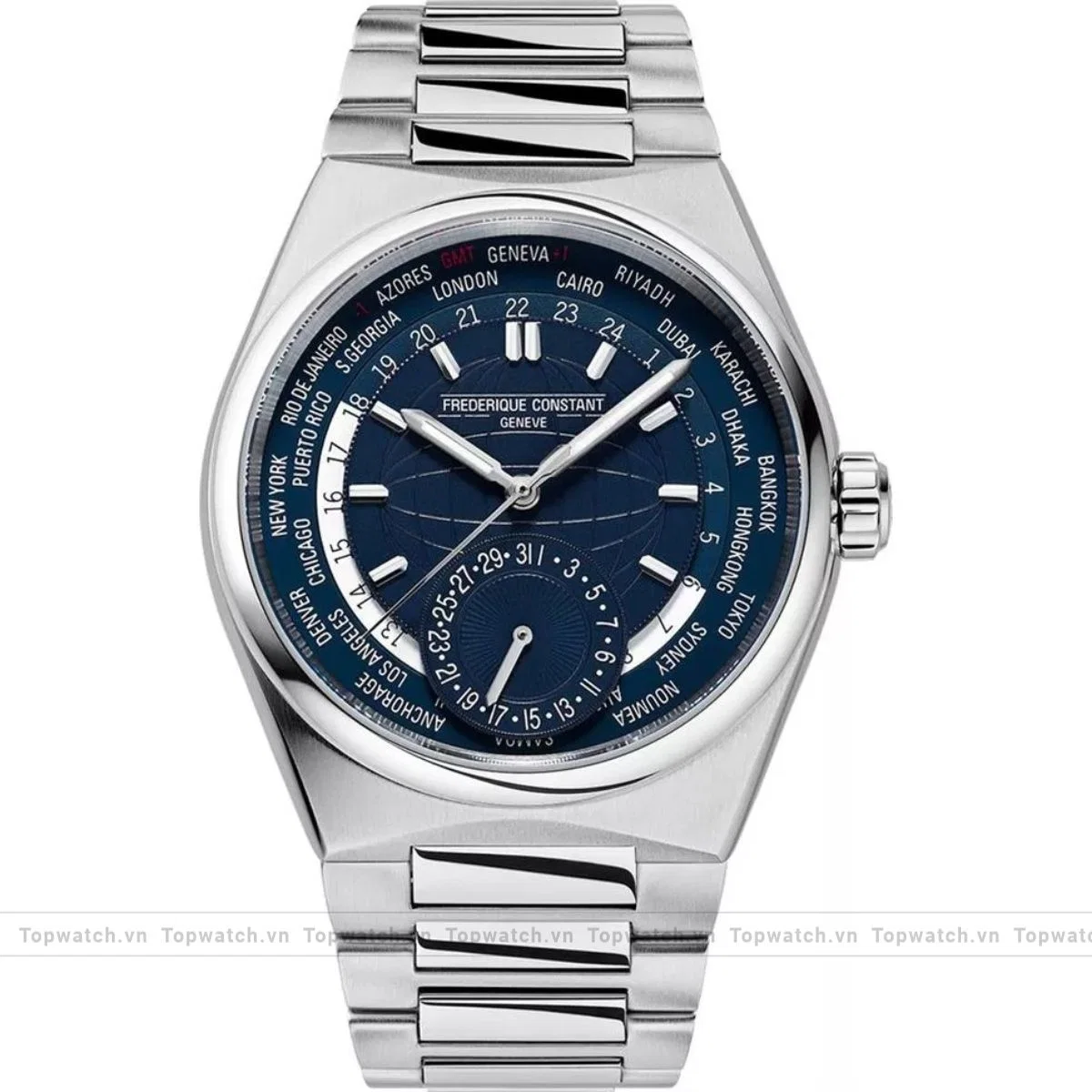 Frederique Constant Highlife FC-718N4NH6B Worldtimer Watch 41mm Frederique Constant Highlife FC-718N4NH6B Worldtimer Watch 41mm
