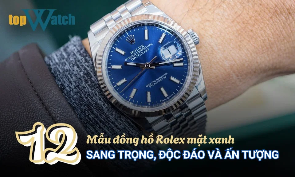 đồng hồ rolex mặt xanh