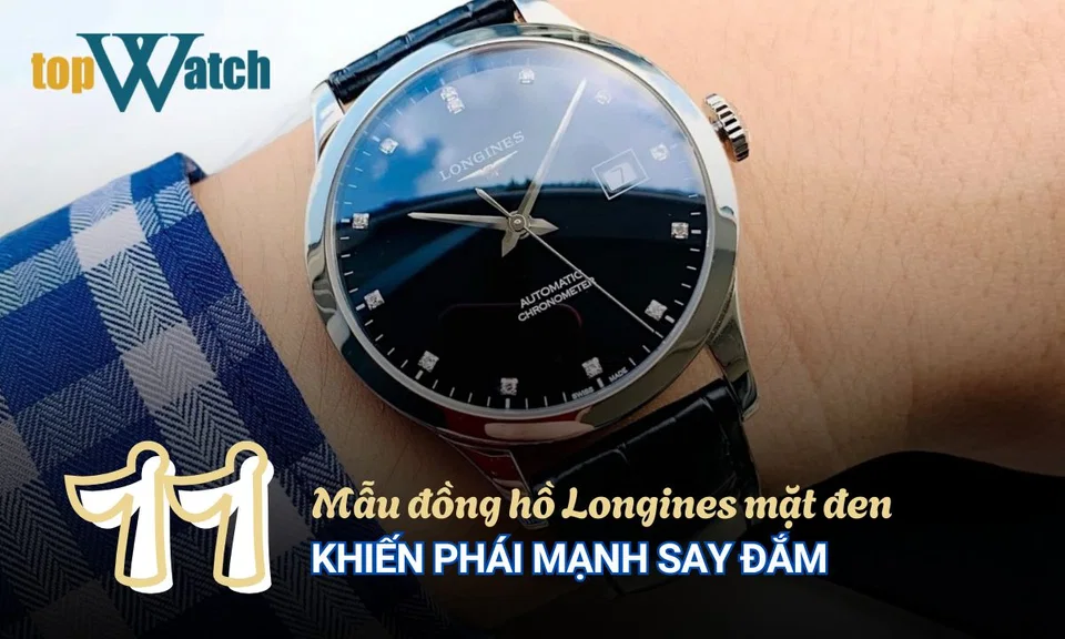 đồng hồ longines mặt đen