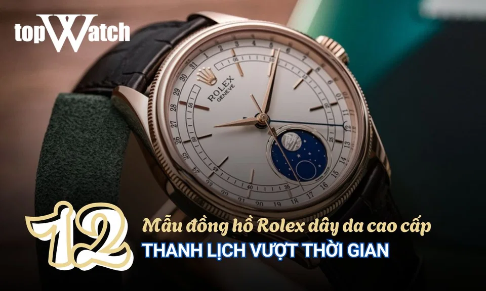 đồng hồ rolex dây da