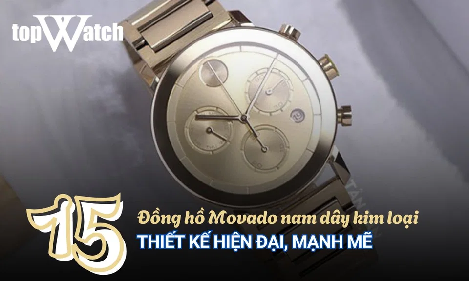 đồng hồ movado nam dây kim loại