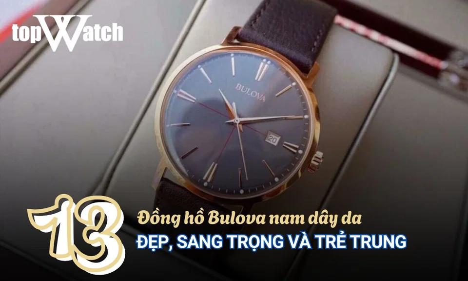 đồng hồ bulova nam dây da