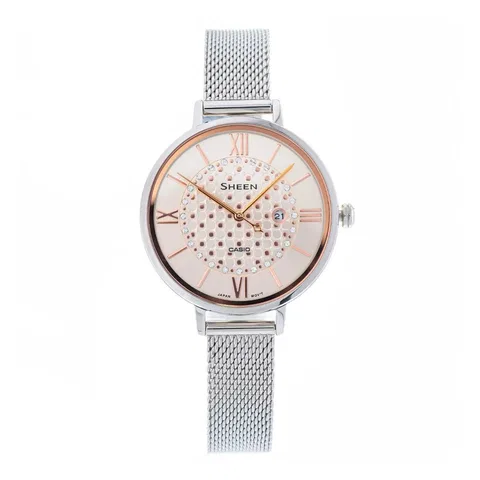 Đồng hồ Casio Nữ SHE-4059M-4AUDF Dây Mesh 41x34mm