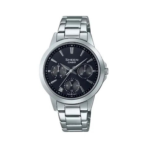 Đồng hồ Casio Nữ SHE-3516D-1AUDF Dây Thép Không Gỉ 35mm
