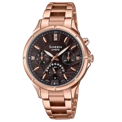 Đồng hồ Casio Nữ SHE-3047PG-5AUDR Dây Kim Loại 35.3mm