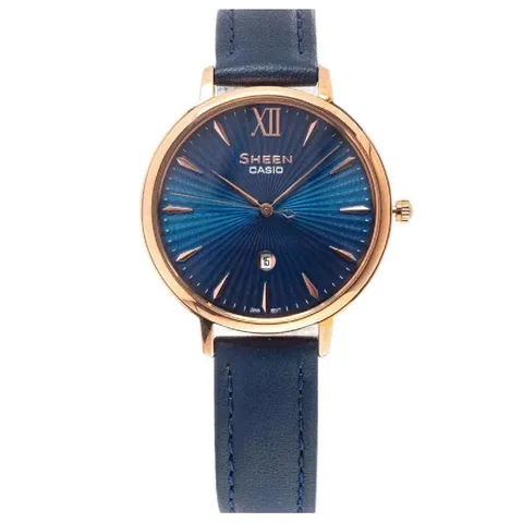 Đồng hồ Casio Nữ SHE-4534PGL-2AUDF Dây Da 34mm