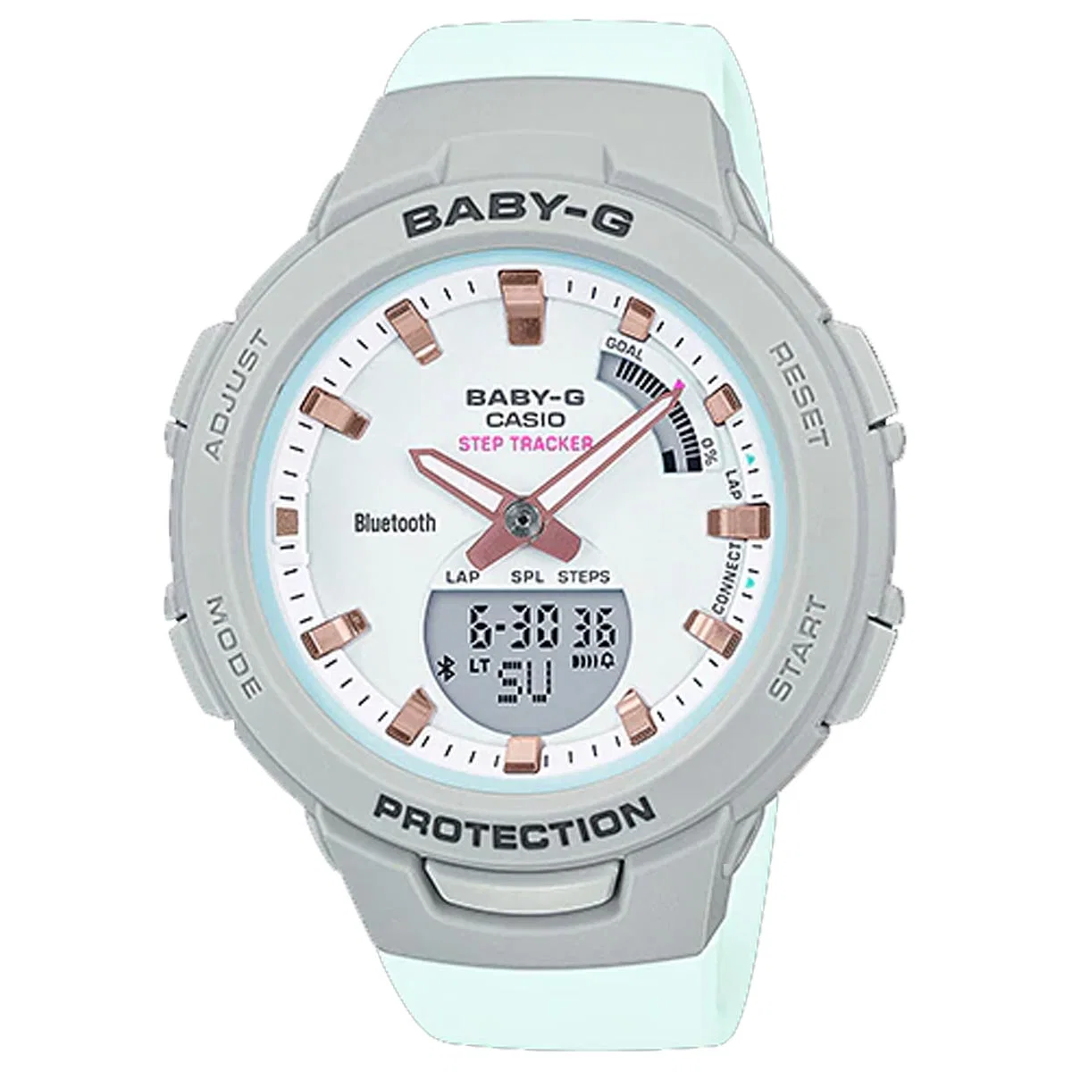 Đồng hồ Casio Unisex BSA-B100MC-8ADR Dây Cao Su 49.6mmx41.4mm Đồng hồ Casio Unisex BSA-B100MC-8ADR Dây Cao Su 49.6mmx41.4mm