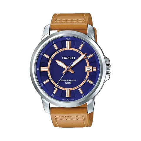 Đồng Hồ Casio Nam MTP-E130L-2A2VDF Dây Da 47.1mm