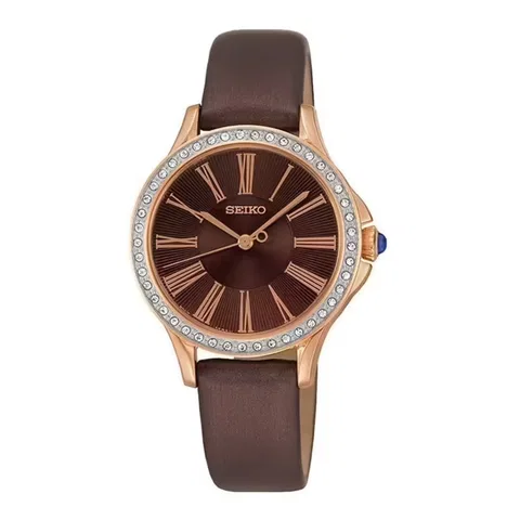 Đồng Hồ Seiko Nữ SRZ446P1 Dây Da 30mm