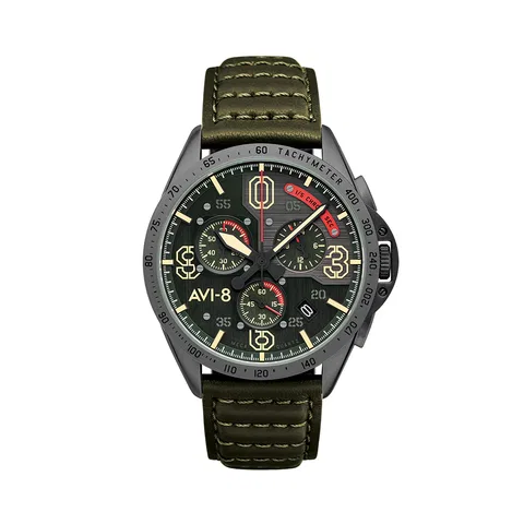 Đồng hồ AVI-8 Nam AV-4077-05 Dây Da 43mm