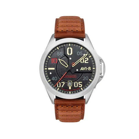 Đồng hồ AVI-8 Nam AV-4086-01 Dây Da 43mm