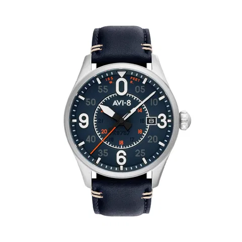 Đồng hồ AVI-8 Nam AV-4090-02 Dây Da 42mm