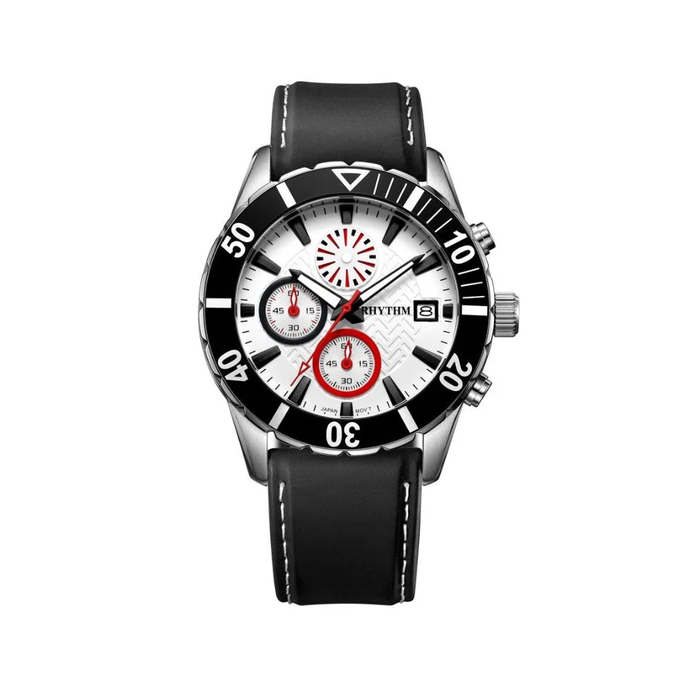 Đồng Hồ Rhythm Nam S1406R01 Dây Thép không gỉ 42mm Đồng Hồ Rhythm Nam S1406R01 Dây Thép không gỉ 42mm