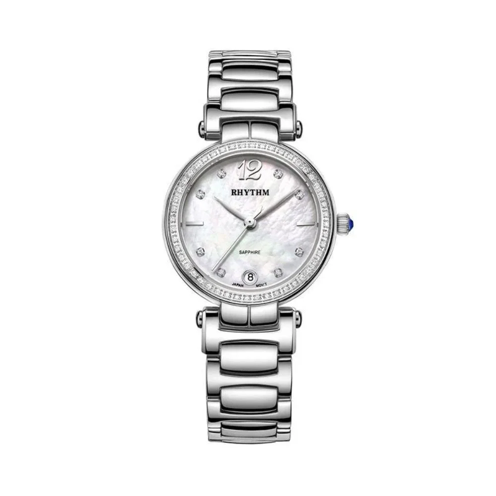Đồng Hồ Rhythm Nữ L1504S01 Dây Thép không gỉ 30mm Đồng Hồ Rhythm Nữ L1504S01 Dây Thép không gỉ 30mm