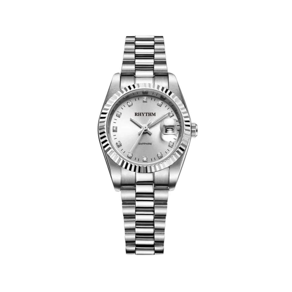 Đồng Hồ Rhythm Nữ R1204S01 Dây Thép không gỉ 26mm Đồng Hồ Rhythm Nữ R1204S01 Dây Thép không gỉ 26mm