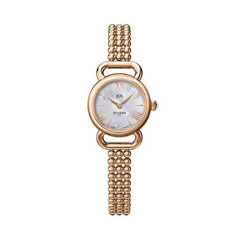 Đồng hồ Silvana Nữ SR22QRR15R Dây Thép Không Gỉ Mạ Vàng 22mm