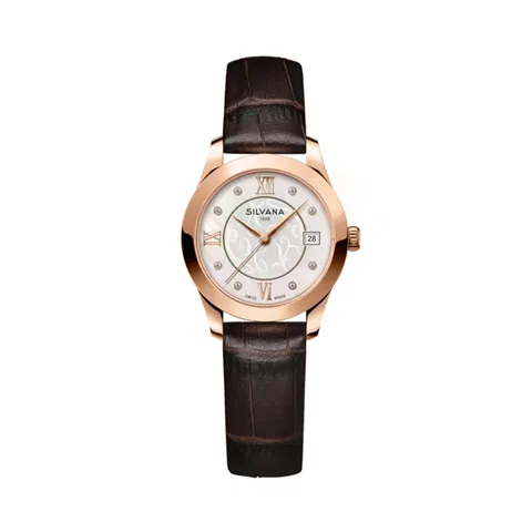 Đồng hồ Silvana Nữ SR28QRR6BCB Dây Da 28mm