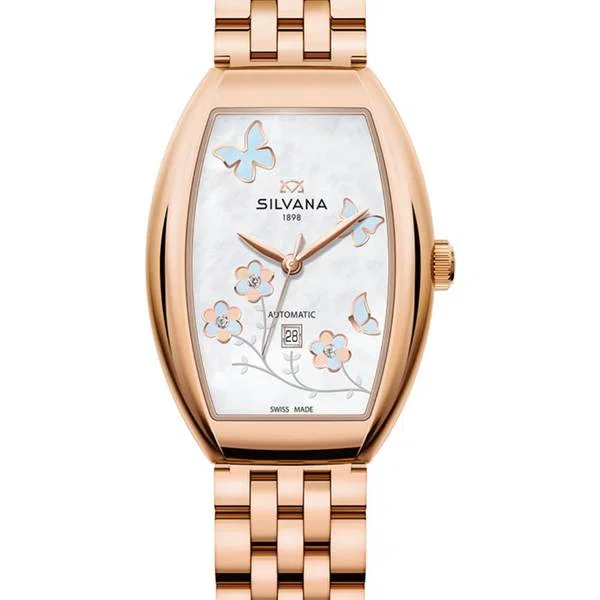 Đồng hồ Silvana Nữ ST28ARR85R Dây Thép Không Gỉ Mạ Vàng 39x28mm Đồng hồ Silvana Nữ ST28ARR85R Dây Thép Không Gỉ Mạ Vàng 39x28mm