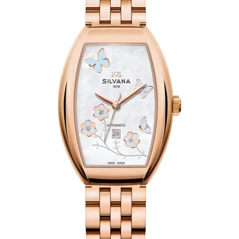 Đồng hồ Silvana Nữ ST28ARR85R Dây Thép Không Gỉ Mạ Vàng 39x28mm