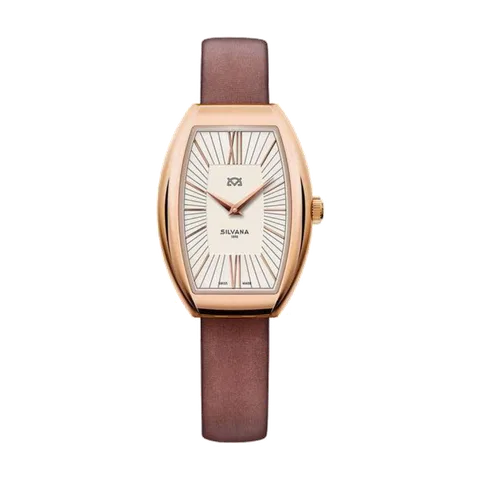 Đồng hồ Silvana Nữ ST28QRR14SB Dây Da 39x28mm