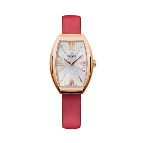 Đồng hồ Silvana Nữ ST28QRR15SRG Dây Da 39x28mm
