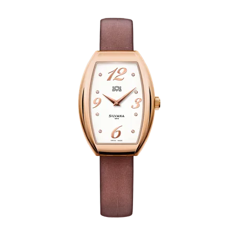 Đồng hồ Silvana Nữ ST28QRR34SB Dây Da 39x28mm