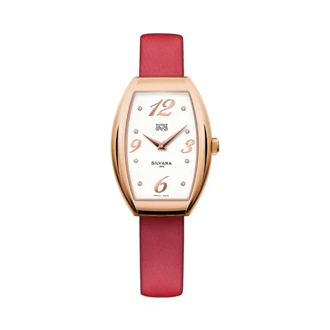 Đồng hồ Silvana Nữ ST28QRR34SRG Dây Da 39x28mm