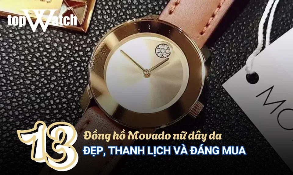 đồng hồ movado nữ dây da