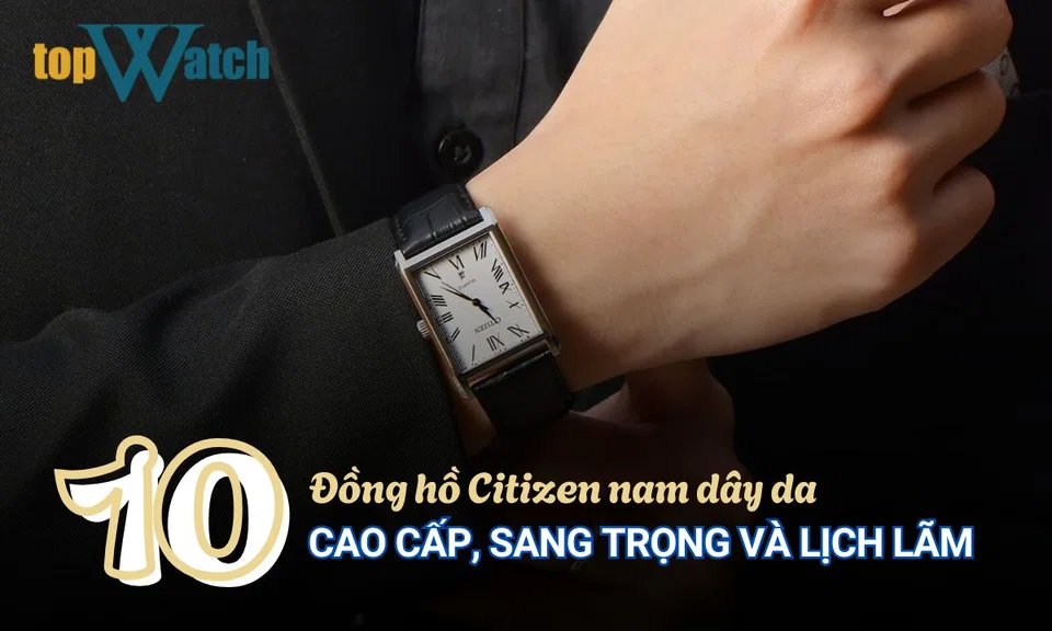 đồng hồ citizen nam dây da