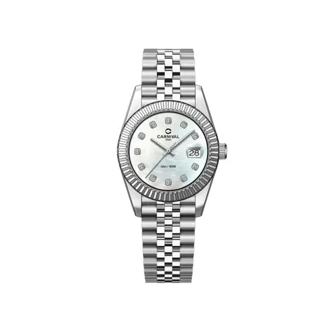 Đồng Hồ Carnival Nữ 8250L-VT-TK Quartz Dây Thép không gỉ 32mm