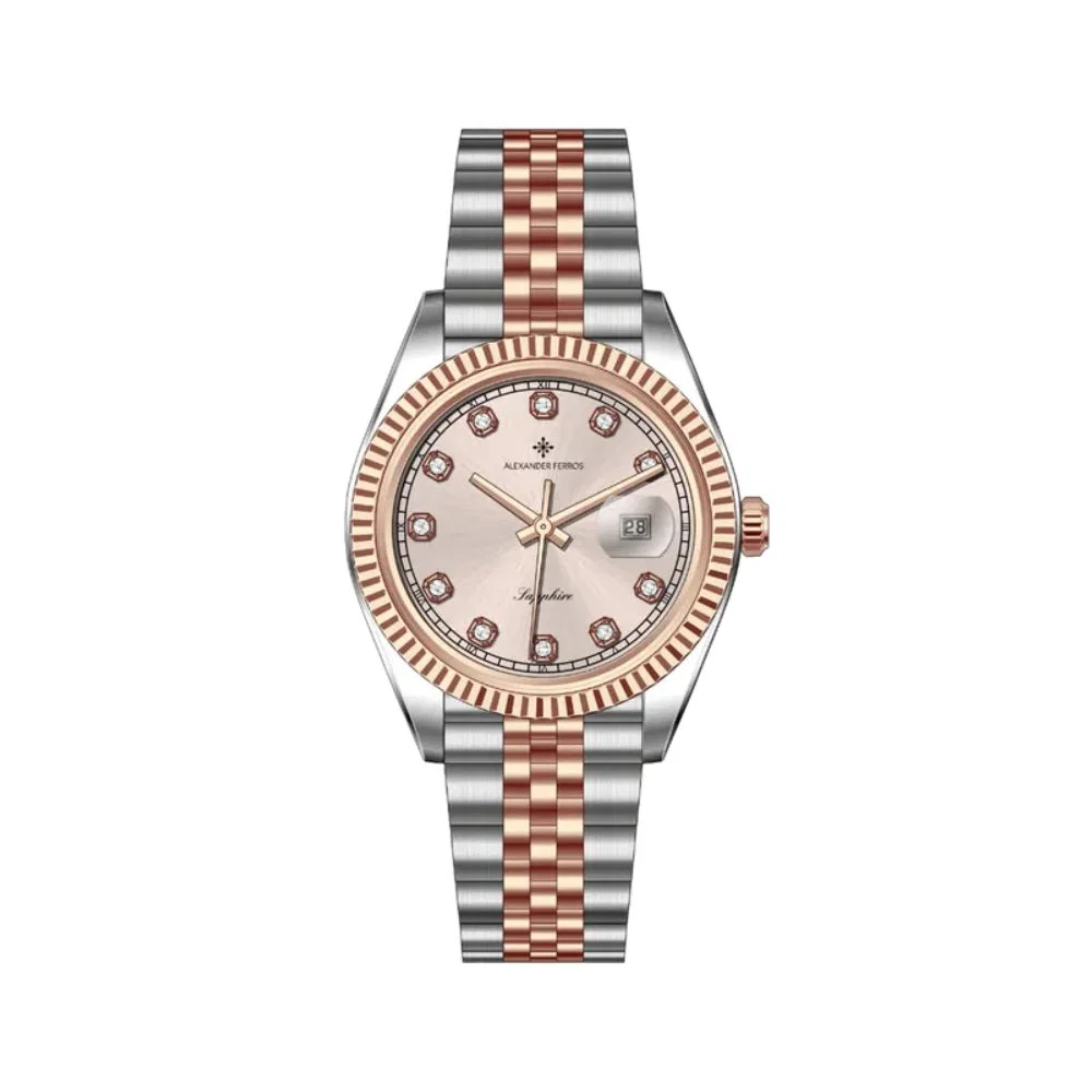 Đồng Hồ Alexander Ferros Nam 8382D/15 Quartz Dây Kim loại 40mm Đồng Hồ Alexander Ferros Nam 8382D/15 Quartz Dây Kim loại 40mm