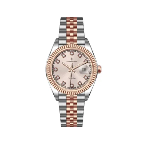 Đồng Hồ Alexander Ferros Nam 8382D/15 Quartz Dây Kim loại 40mm