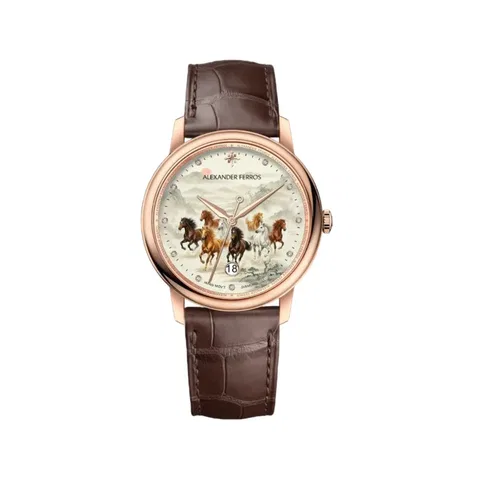 Đồng Hồ Alexander Ferros Nam 9302R-26 Automatic Dây Da 38.5mm