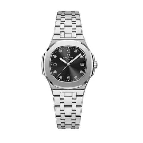 Đồng Hồ Carnival Nữ 8160L-VT-D Quartz Dây Thép không gỉ 34mm